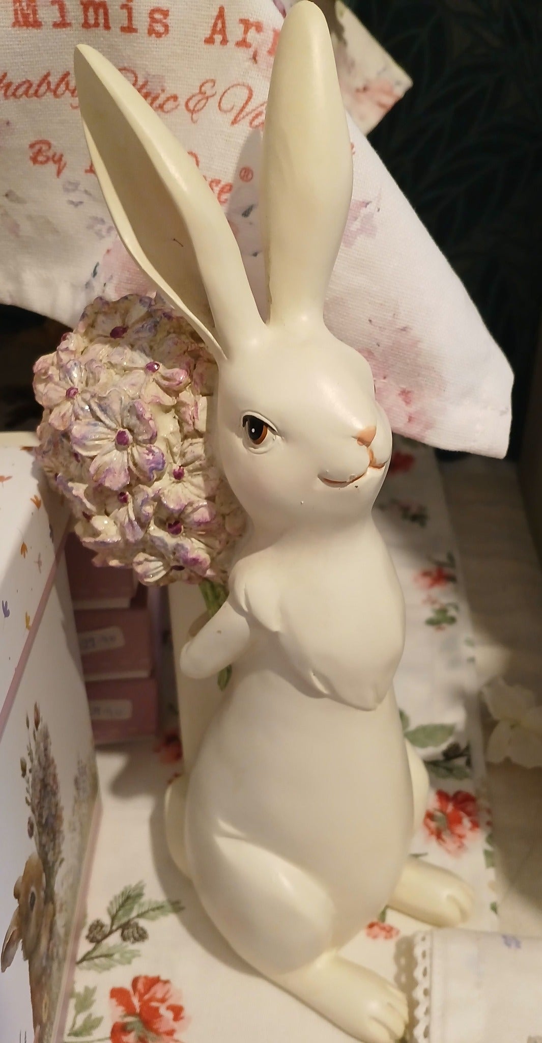 White Rabbit with flowers