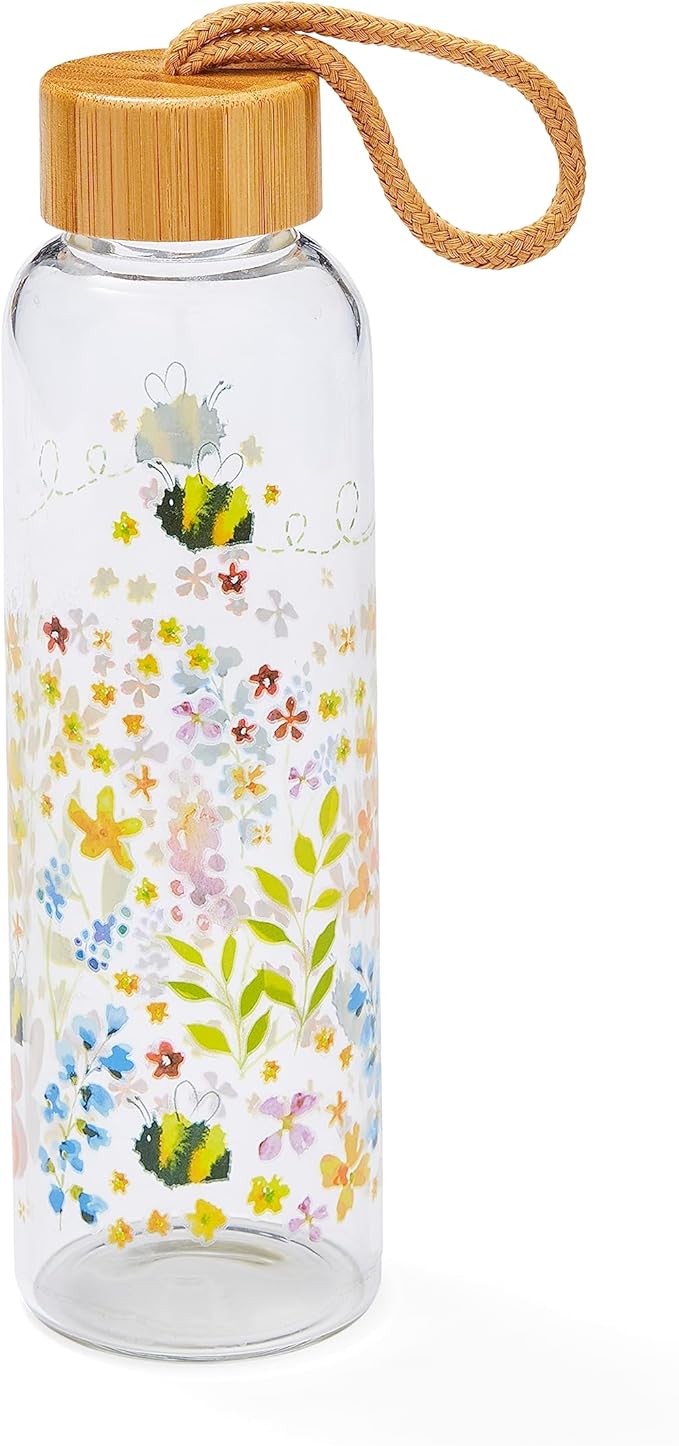 Bumble bee Glass Water Bottle