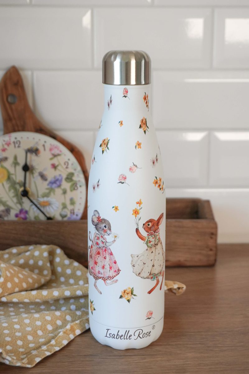 Lovely thermos bottle with Vintage mouse Friends design.