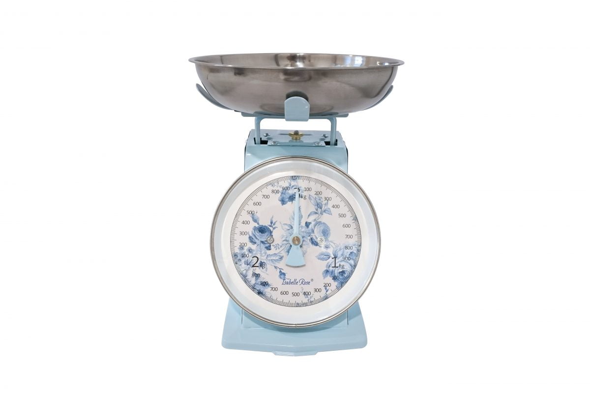 Blue sky vintage Rose kitchen scale