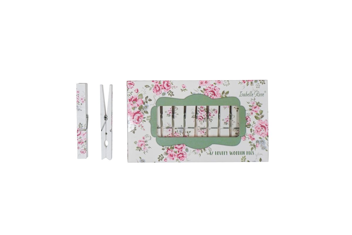 Wooden pegs set Lisa 12 pcs in box