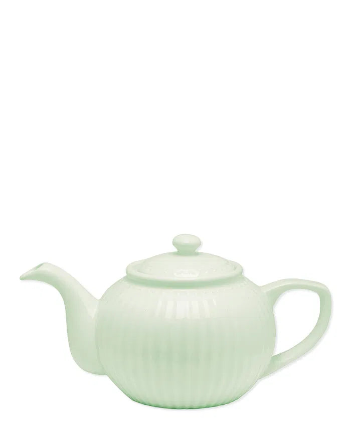 Pale sage green teapot