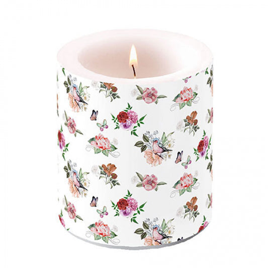 Candle medium Charlotte white