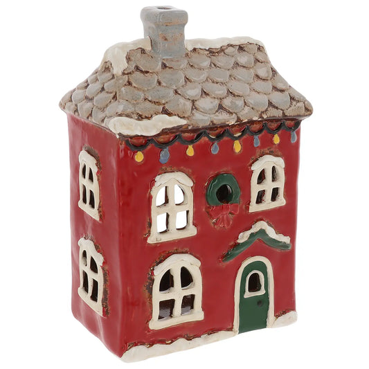 Village Pottery Xmas Garden House Tealight Large