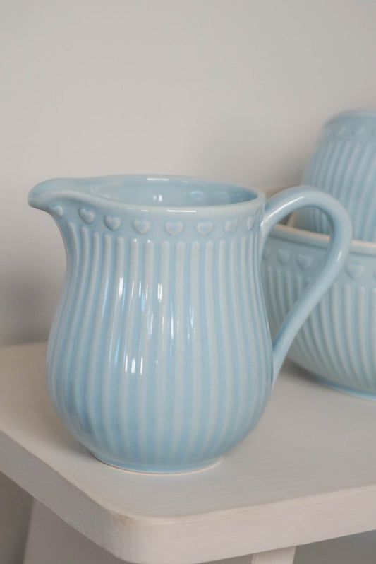 Love milk jug sky blue