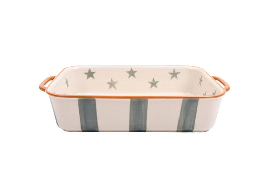 Cozy green small dish stars