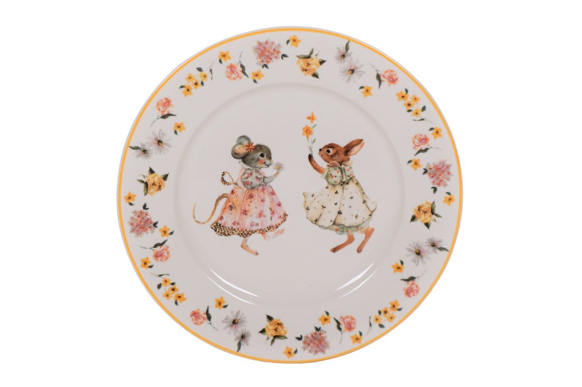 Vintage mouse friends dessert palte