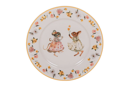 Vintage mouse friends dessert palte