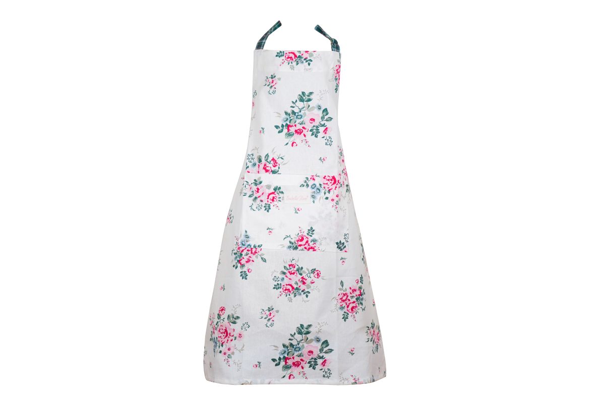 Adult apron Lisa with flower and check design