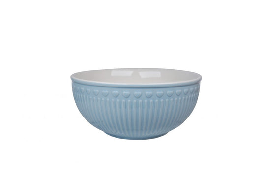 Porcelain bowl LOVE in pastel blue