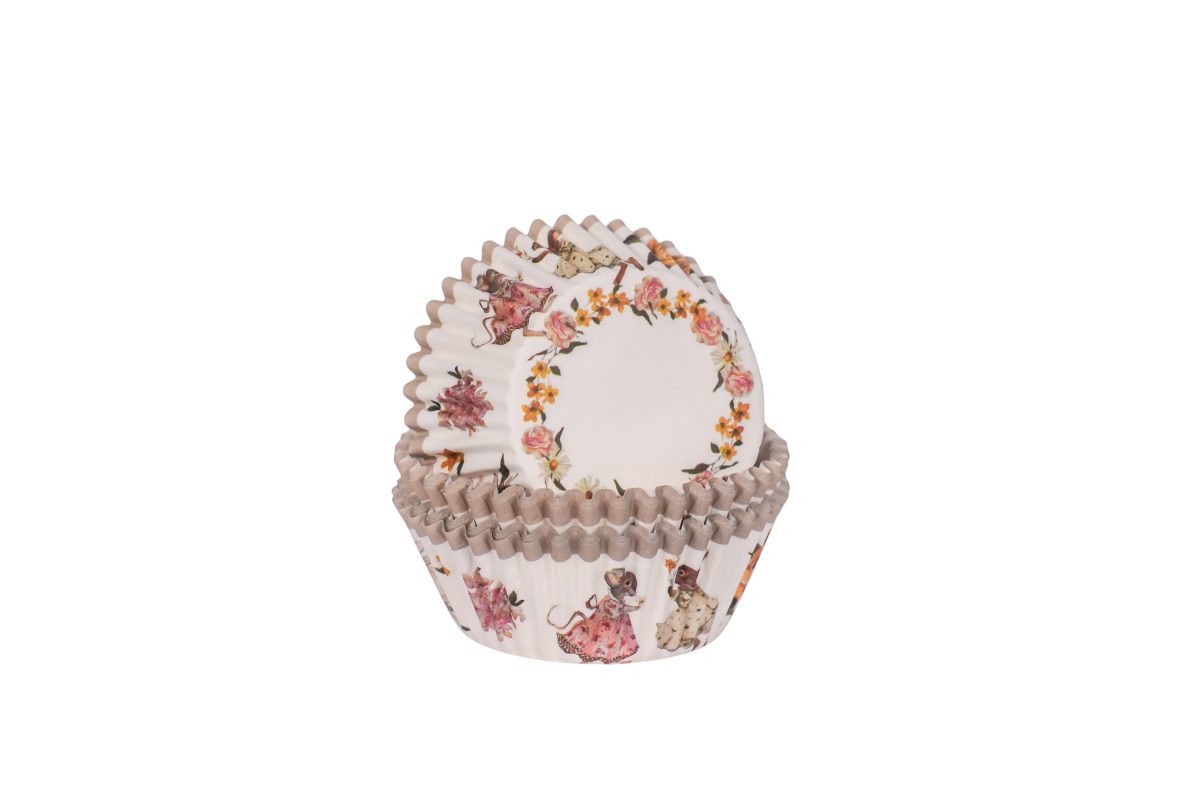 Muffins cases  with Vintage Friends design.