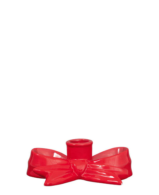 Candle holder bow red