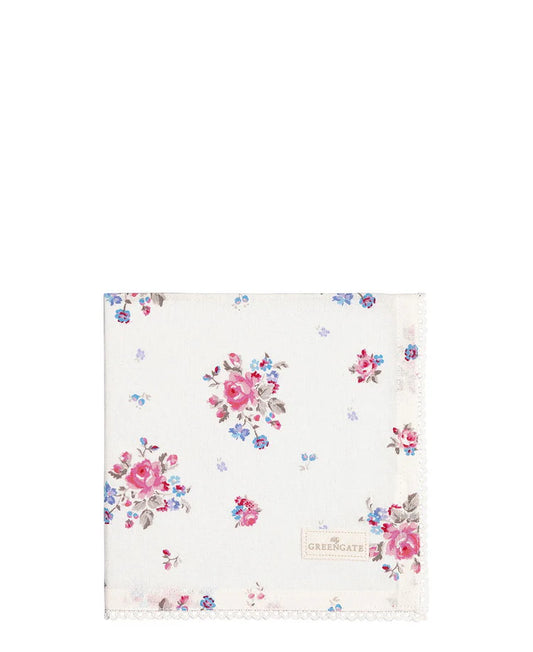 Napkin with lace Elysia white set of 4
