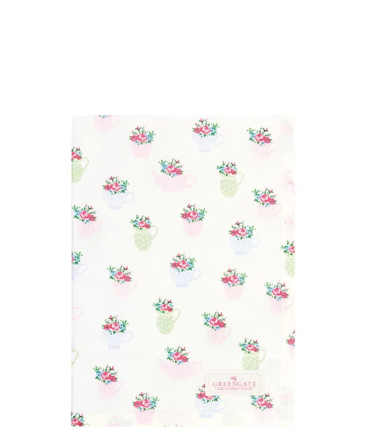 Teapot & cups tea towel cotton