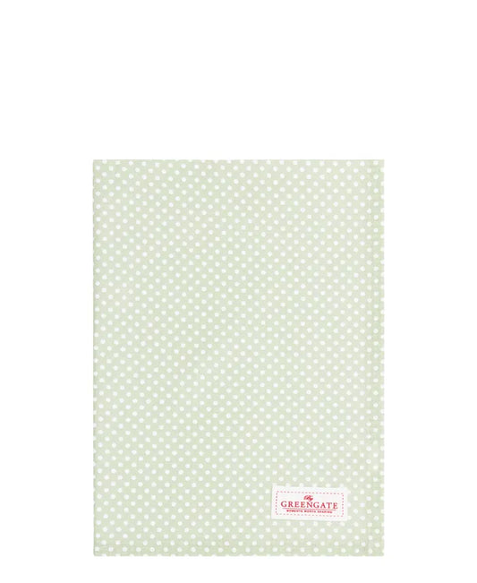 Tea towel Dotty pale green