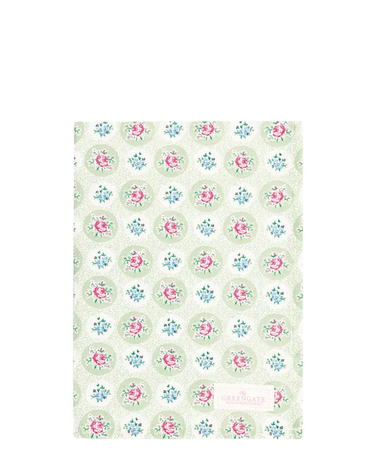 Tea towel Elle sage green