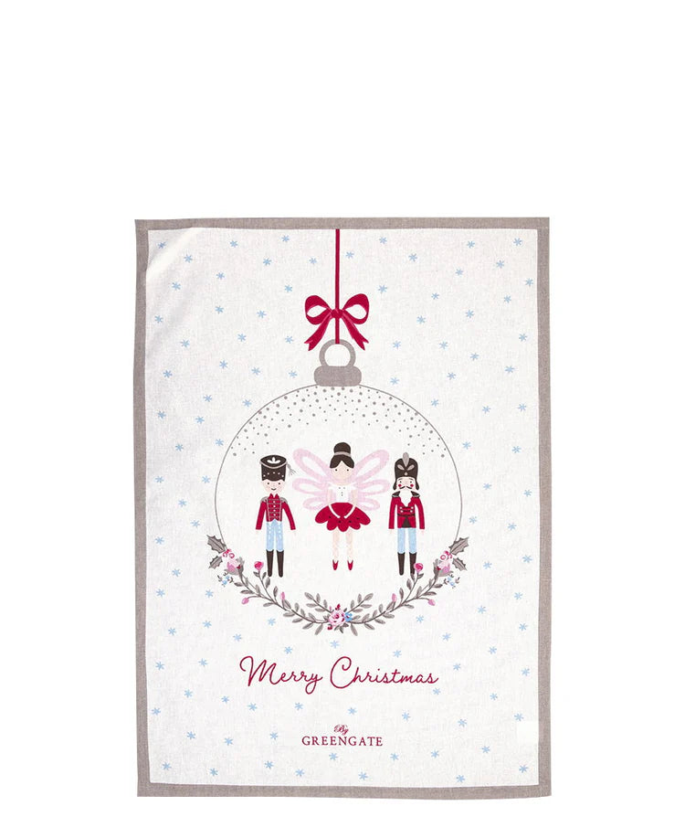 Tea towel  printed Cindarella white