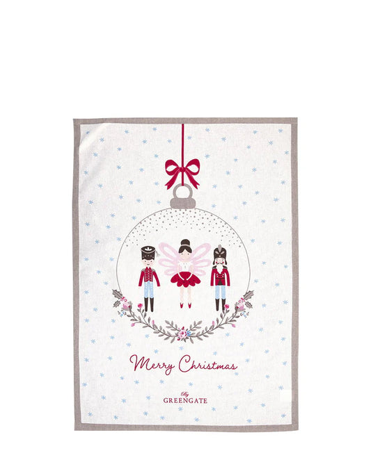 Tea towel  printed Cindarella white
