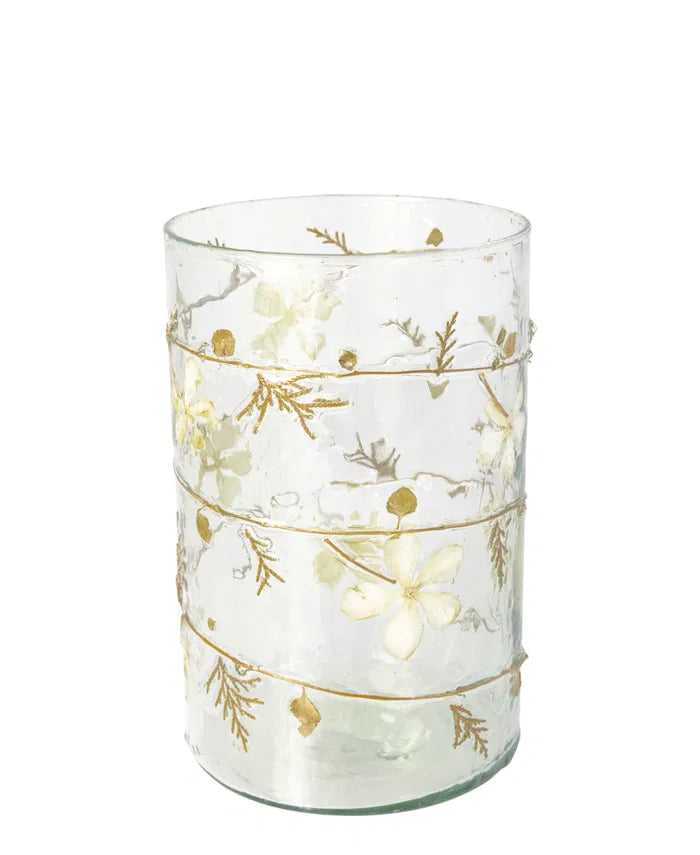 Hurricane clear vase flowers large