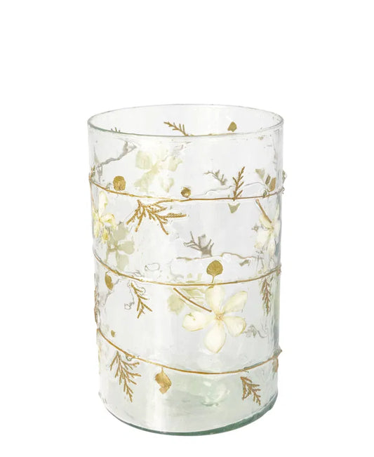 Hurricane clear vase flowers large