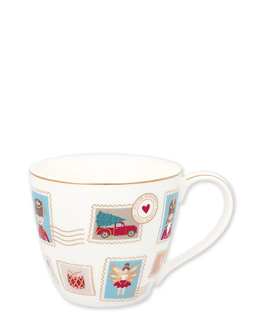 Christmas letter mug
