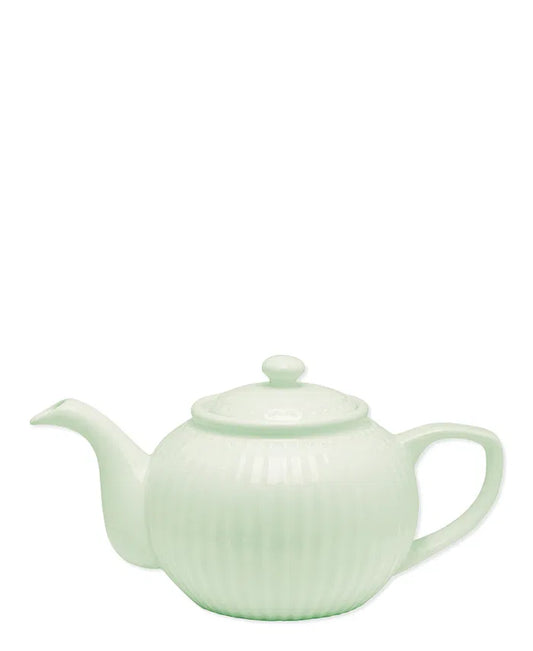 Pale sage green teapot