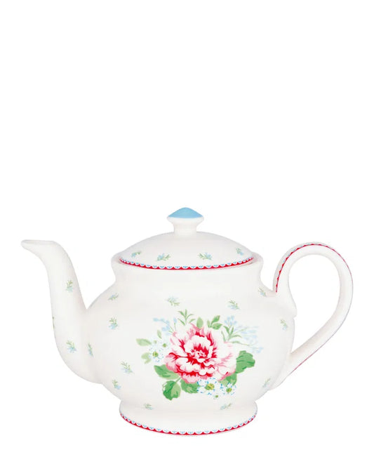 Teapot round Alivia white
