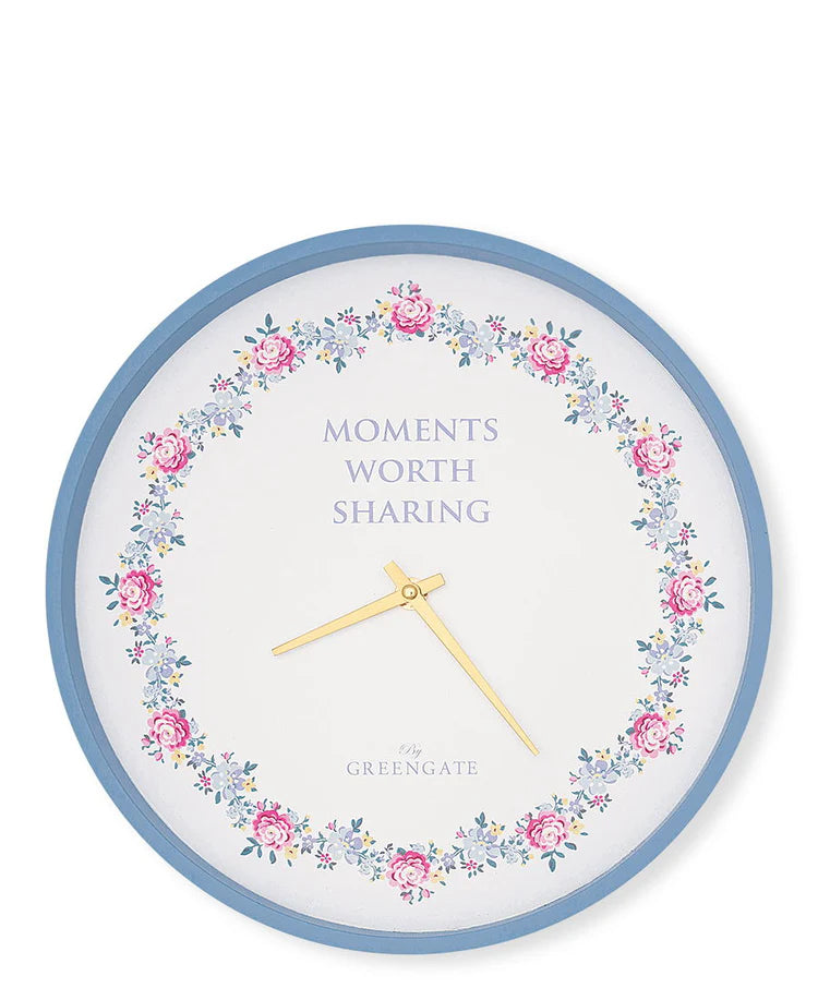 Wooden hand painted wall clock