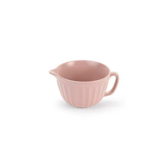 Pale pink mixing bowl with handle