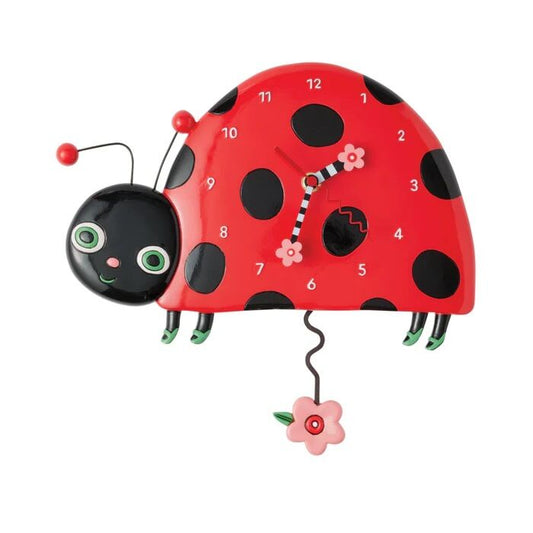 Dotty ladybug wall clock