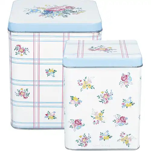 Square english tins